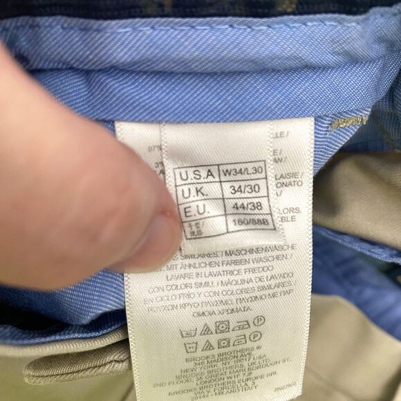 Brooks Brothers Pants Mens 34x30 Khaki Lightweight Chino Stretch Advantage Soho - Picture 6 of 11